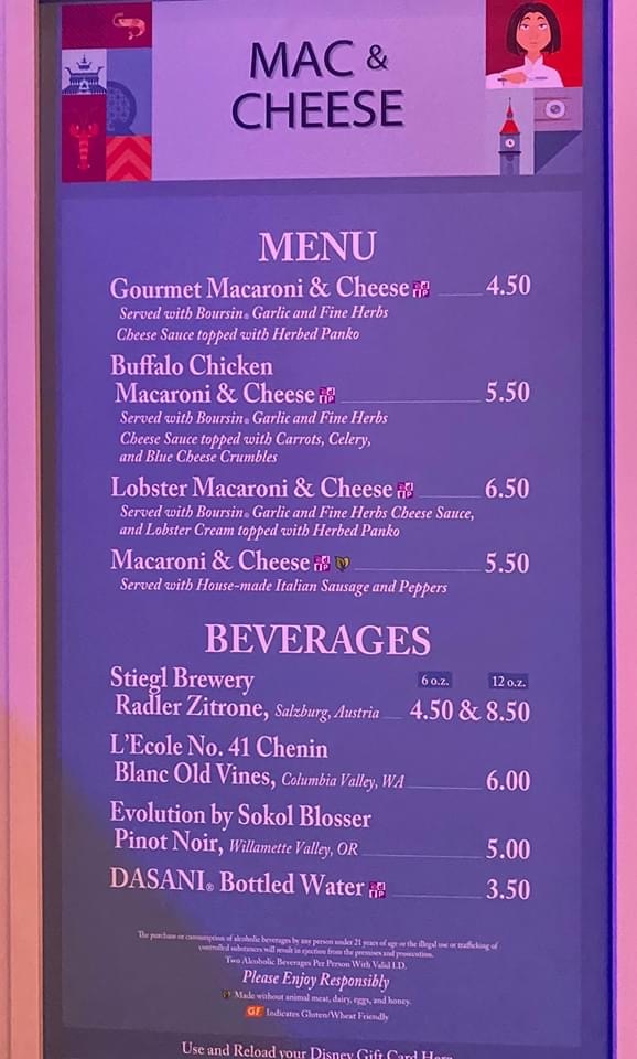 Taste Of Epcot Food and Wine Festival Menus with Pricing To The Magic